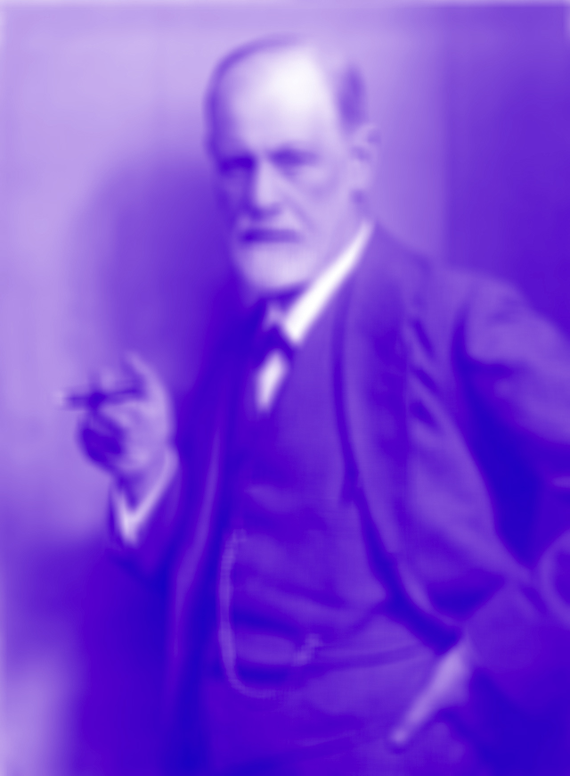 Verschwommenes Portrait von Sigmund Freud
